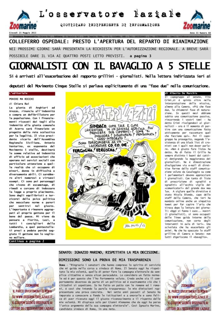 L'osservatore d'Italia edizione del 23 Maggio 2013